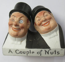Load image into Gallery viewer, RARE Antique Porcelain Match Holder by Schafer &amp; Vater. A COUPLE OF NUTS
