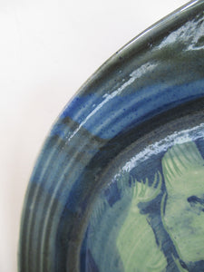 Geroge Ormerod Large Studio Pottery Platter Decoration with Fish