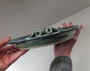 Geroge Ormerod Large Studio Pottery Platter Decoration with Fish