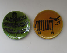 Load image into Gallery viewer, Margery Clinton Small Plate with Slipware Highland Cow Pattern
