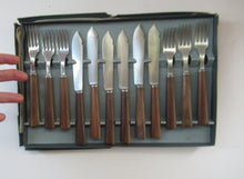 Load image into Gallery viewer, 1960s Cutlery Set by MILLS MOORE, England. Set of Six Fish Knives and Forks
