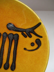 Margery Clinton Small Plate with Slipware Highland Cow Pattern