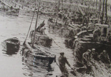 Load image into Gallery viewer, ORIGINAL ETCHING: William Lionel Wyllie (1851 – 1931) Herring Fishers at Fisherrow, Musselburgh Harbour. Pencil Signed; 1920s
