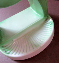 Load image into Gallery viewer, Porcelain Ashtray, Match Holder and Striker by Schafer &amp; Vater. GREEN ART DECO CAMEL
