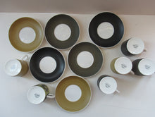 Load image into Gallery viewer, 1960s Susie Cooper Wedgwood 6 Coffee Cups and Saucers Carnaby Daisy
