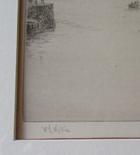 Load image into Gallery viewer, ORIGINAL ETCHING: William Lionel Wyllie (1851 – 1931) Herring Fishers at Fisherrow, Musselburgh Harbour. Pencil Signed; 1920s
