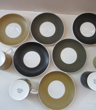 Load image into Gallery viewer, 1960s Susie Cooper Wedgwood 6 Coffee Cups and Saucers Carnaby Daisy
