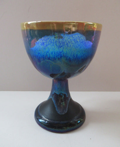 1980s Margery Clinto Lustre Glaze Goblet Scottish Studio Pottery