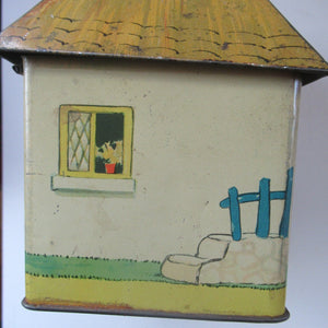 Rare 1930s MABEL LUCIE ATTWELL Kiddibics: Bicky House Biscuit Tin or Bank. Made for William Crawford