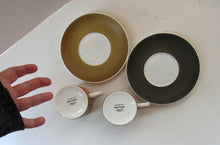 Load image into Gallery viewer, 1960s Susie Cooper Wedgwood PAIR Coffee Cups and Saucers Carnaby Daisy
