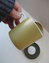 Load image into Gallery viewer, 1960s Susie Cooper Wedgwood PAIR Coffee Cups and Saucers Carnaby Daisy

