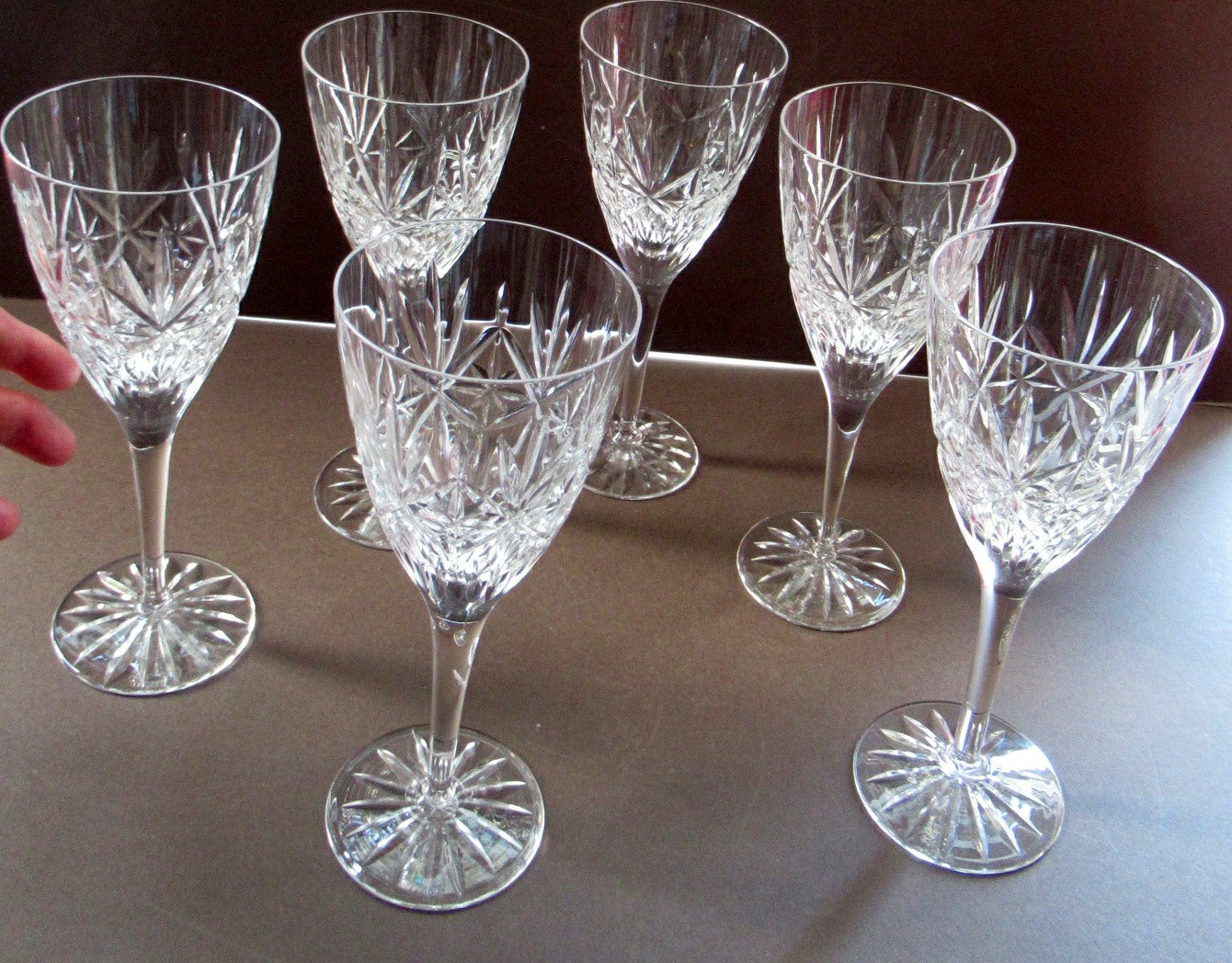 8 Edinburgh & Leith Art Deco Wine Glasses