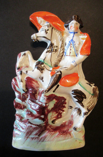 1850s Staffordshire Figurine of the Emperor Napoleon Crossing the Alps