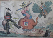 Load image into Gallery viewer, 1820s Original Georgian Satirical Print. Robert Seymour Shortshanks LOCOMOTION 
