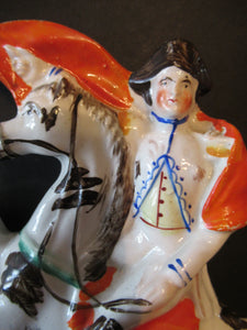 1850s Staffordshire Figurine of the Emperor Napoleon Crossing the Alps