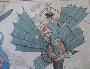 1820s Original Georgian Satirical Print. Robert Seymour Shortshanks LOCOMOTION 