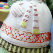 Load image into Gallery viewer, Bisque Porcelain Figure by Schafer &amp; Vater. Match Holder in the Form of a Lady Carrying a Basket 
