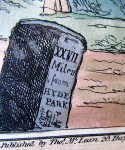 1820s Original Georgian Satirical Print. Robert Seymour Shortshanks LOCOMOTION 
