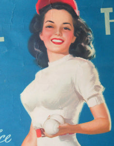 AMERICAN Original 1950s Truck Poster: FEDERAL TRUCKS. Featuring Glamour Girl in her Tennis Outfit