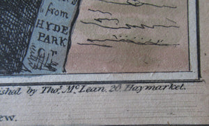 1820s Original Georgian Satirical Print. Robert Seymour Shortshanks LOCOMOTION 
