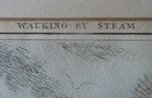 1820s Original Georgian Satirical Print. Robert Seymour Shortshanks LOCOMOTION 