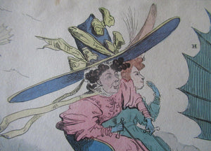 1820s Original Georgian Satirical Print. Robert Seymour Shortshanks LOCOMOTION 