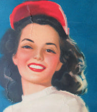 Load image into Gallery viewer, AMERICAN Original 1950s Truck Poster: FEDERAL TRUCKS. Featuring Glamour Girl in her Tennis Outfit
