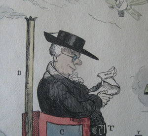 1820s Original Georgian Satirical Print. Robert Seymour Shortshanks LOCOMOTION 