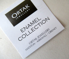 Load image into Gallery viewer, Silver and Blue Enamel Necklace and Ring Set. Presentation Box
