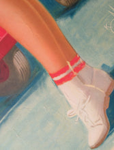 Load image into Gallery viewer, AMERICAN Original 1950s Truck Poster: FEDERAL TRUCKS. Featuring Glamour Girl in her Tennis Outfit
