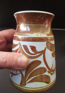 Aldermaston Pottery Vase with Abstract Lustre Design. Alan Caiger Smith Mark 