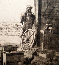 Load image into Gallery viewer, SCOTTISH ART. Vintage Etching by Leslie Gordon Kinnear (1901 - 1976). Entitled &quot;Fenwick&#39;s Smiddy&quot;
