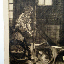 Load image into Gallery viewer, SCOTTISH ART. Vintage Etching by Leslie Gordon Kinnear (1901 - 1976). Entitled &quot;Fenwick&#39;s Smiddy&quot;
