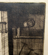 Load image into Gallery viewer, SCOTTISH ART. Vintage Etching by Leslie Gordon Kinnear (1901 - 1976). Entitled &quot;Fenwick&#39;s Smiddy&quot;
