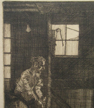 Load image into Gallery viewer, SCOTTISH ART. Vintage Etching by Leslie Gordon Kinnear (1901 - 1976). Entitled &quot;Fenwick&#39;s Smiddy&quot;

