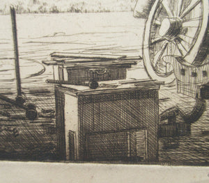 SCOTTISH ART. Vintage Etching by Leslie Gordon Kinnear (1901 - 1976). Entitled "Fenwick's Smiddy"