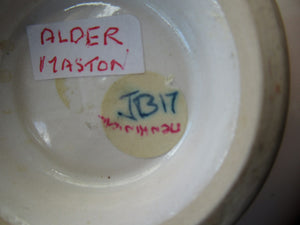 Pretty 1980s Aldermaston British Art Pottery Small Footed Bowl