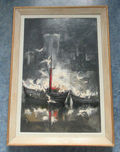 Load image into Gallery viewer, Régis de Bouvier de Cachard 1960s Abstract Oil Painting
