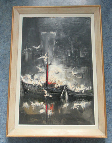 Régis de Bouvier de Cachard 1960s Abstract Oil Painting