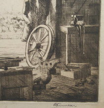 Load image into Gallery viewer, SCOTTISH ART. Vintage Etching by Leslie Gordon Kinnear (1901 - 1976). Entitled &quot;Fenwick&#39;s Smiddy&quot;
