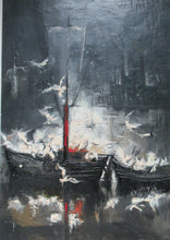 Load image into Gallery viewer, Régis de Bouvier de Cachard 1960s Abstract Oil Painting
