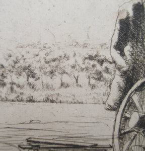 SCOTTISH ART. Vintage Etching by Leslie Gordon Kinnear (1901 - 1976). Entitled "Fenwick's Smiddy"