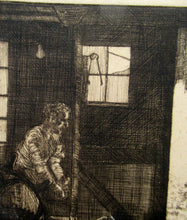 Load image into Gallery viewer, SCOTTISH ART. Vintage Etching by Leslie Gordon Kinnear (1901 - 1976). Entitled &quot;Fenwick&#39;s Smiddy&quot;
