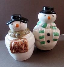 Load image into Gallery viewer, Vintage WADE Pottery Snow Men Salt and Pepper Pots

