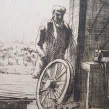 Load image into Gallery viewer, SCOTTISH ART. Vintage Etching by Leslie Gordon Kinnear (1901 - 1976). Entitled &quot;Fenwick&#39;s Smiddy&quot;

