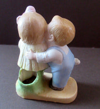 Load image into Gallery viewer, Porcelain Match Holder by Schafer &amp; Vater. GOOGLE EYED COUPLE EMBRACING
