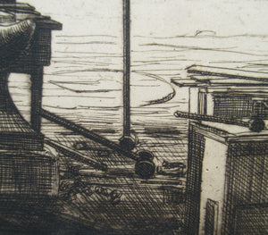 SCOTTISH ART. Vintage Etching by Leslie Gordon Kinnear (1901 - 1976). Entitled "Fenwick's Smiddy"