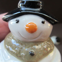 Load image into Gallery viewer, Vintage WADE Pottery Snow Men Salt and Pepper Pots
