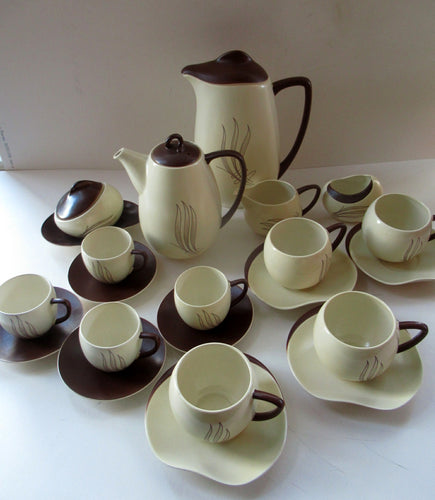 Extensive 1950s Carlton Watre Windswept Coffee Set