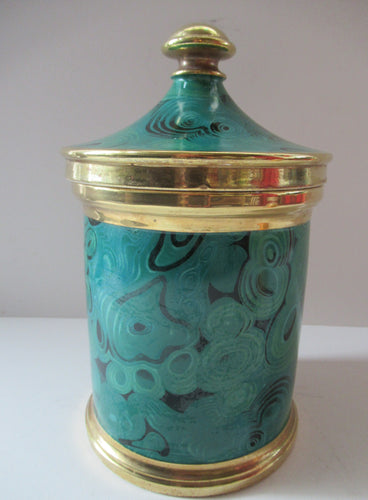 Large 1960s Portmeirion Malachite Storage Pot